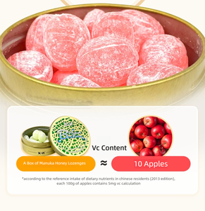 <span class=keywords><strong>Boca</strong></span> seca Pastilla de manuka Pastillas de miel Miel Melocotón Fresa Cantalupo Rosa Pomelo Sabor Caramelo duro - Product Image 4