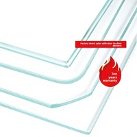 Plateau de table en verre trempé ultra-blanc personnalisé avec finition givrée pour café et salle à manger