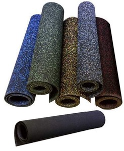 3-15mm de espesor, rollos de suelo de gimnasio para interiores, baldosas de goma antideslizantes EPDM, alfombrillas de goma aislantes de ruido - Product Image 1