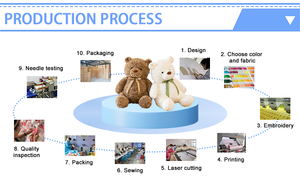 Peluche transfrontalière pour ours en coton PP de 8 pouces, figurine d'action, cadeau, poupée pour machine à griffes, vente en gros - Product Image 6