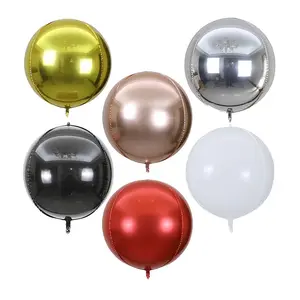 Weihnachten Helium Mylar Globos Riesige rote Party Luftballons Geburtstags feier Event Dekor 50 Zoll 4D runde Folien ballons