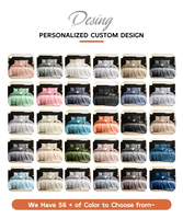 Parure de lit en gros, style soie de mûrier, drap de lit en bambou de luxe personnalisé pour la maison et l'hôtel