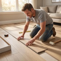 Parquet stratifié haute brillance AC5 à clipser, âme HDF, E1 sans formaldéhyde, étanche, pour installation DIY résidentielle limitée