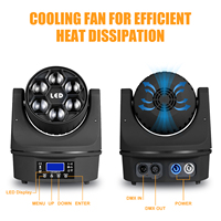 Mini Cabeza Móvil Beam Spot 150W para Escenario con 6 LEDs Ojo de Abeja RGBW de 15W para Discoteca, Club Nocturno, DJ con Efectos Sharpy Beam