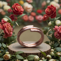 Bague biomagnétique en cuivre pur à 99,9 %, bijoux magnétiques ajustables à la mode pour hommes et femmes, à porter au quotidien, double couche