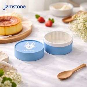 Boîte cylindrique de luxe en carton kraft, tube en papier alimentaire écologique sur mesure pour gâteau basque, idéal pour le cheesecake et la pâtisserie - Product Image 4