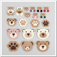 Patch brodé Ours de dessin animé Groupe 11 pour sac, doudoune, étui de téléphone, accessoires capillaires, chaussures, chaussettes, pull