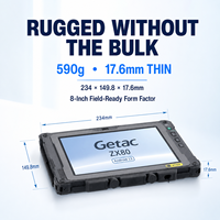 Tablette Android robuste Getac ZX80 8 pouces, 12 Go 256 Go, IP67, MIL-STD-810H, tablette industrielle IA