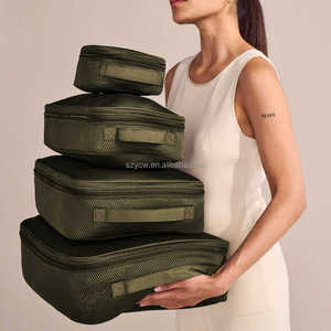 Sacs de voyage en nylon léger personnalisés avec compression personnalisée, cubes de rangement de marque pour bagages - Product Image 6