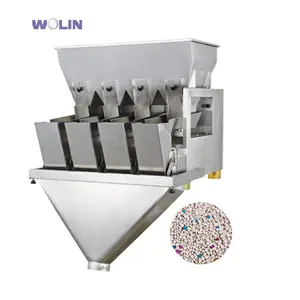 Plug to run intelligent vibratory 1 2 3 4 head electrical linear Weigher scale 5-2kg fine small granules rice seed beans