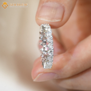 แหวนแต่งงานเพชรทรงหัวใจ VVS VS D  ผลิตในห้องปฏิบัติการ พร้อมใบรับรอง IGI จาก Goldleafgem  ทองคำขาว 10k 14k 18k แหวนหมั้นสุดหรู - Product Image 4