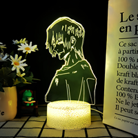 Lampe de nuit 3D de dessin animé adorable de haute qualité, base en ABS, lampe de nuit personnalisée pour les amateurs d'anime
