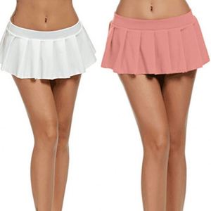 Minifalda plisada Jk Girl de color sólido sexy de verano para mujer con logotipo personalizado - Product Image 4