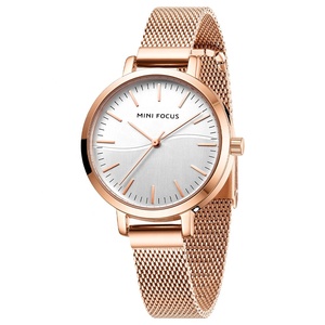 Montre de luxe pour femme en gros, à quartz, bracelet en maille d'acier inoxydable, étanche, Relogio Feminino - Product Image 2