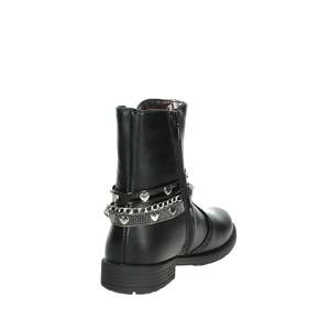 Botines de Tacón Bajo para Niña, Color Negro, Altura del Tacón 29 mm, Detalle de Cadena a la Moda - Product Image 3