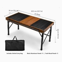 Table de camping pliante IGT en alliage d'aluminium, multifonctionnelle, pour barbecue, ensemble complet, pliable, pour l'extérieur