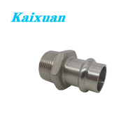 Ss304 316 raccord à sertir en acier inoxydable v profil fileté mâle mamelon adaptateur mâle presse fabricant de moulage en Chine