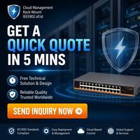 Switch Ethernet Gigabit de 24 Puertos de Grado Comercial, Switch de Red PoE Administrado en la Nube, VLAN QoS para Sistema de Seguridad con Cámaras IP