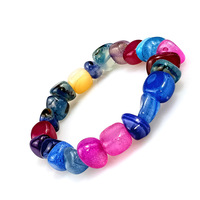 Nouveauté Bracelet élastique réglable en pierres précieuses naturelles faites à la main Bracelet en cristal de cornaline d'irrégularité personnalisé