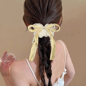 C & <span class=keywords><strong>J</strong></span> Yanye คลิปหนีบผมรูปโบว์ปลาฉลามติดมุกสีเหลืองสวยงามอุปกรณ์เสริมกิ๊บหนีบผมกิ๊บหนีบผม - Product Image 6