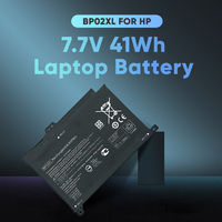 Batterie d'ordinateur portable BP02XL pour HP Pavilion PC 15 AU000 Series HSTNN-LB7H HSTNN-UB7B 7.7V 41Wh 4800mAh Batterie d'ordinateur portable