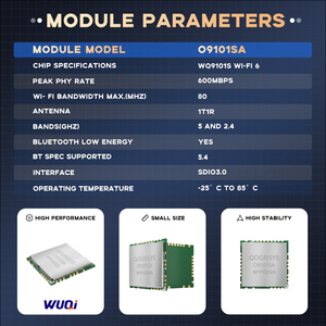 Módulo Wifi Sdio Wifi6 IEEE802.11a/b/g/n/ac/ax DC3.3V 2.4G/5G 80MHz 1T1R SDIO/UART -25~85°C Linux/Android OS Módulo USB O9101SA - Product Image 3