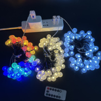 Guirnalda de Luces LED de Navidad USB con 20 LED, Luces Decorativas de Globo Cálidas e Impermeables para Jardín, Patio, Valla, Pared, Puerta