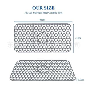 New Large Thickened Anti slip and Heat-insulating Silicone Drainage <b>Mat</b>, Foldable Drainage <b>Mat</b> for Kitchen Countertop <b>Sink</b> - Product Image 3
