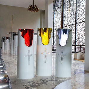 Moderna europa Mini LED candele di preghiera di musica elettronica palmare a batteria lampada a candela <span class=keywords><strong>notte</strong></span> per i servizi del cimitero della chiesa - Product Image 4