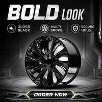 Jantes forgées sur mesure 19 20 21 pouces à rayons maillons noirs brillants pour tuning de voitures de sport, directement de l'usine, certifiées JWL VIA