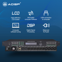 ADSP DP460, Sistema de Gestión de Altavoces de Audio Profesional con Frecuencia de Muestreo de 96 kHz, 4 Entradas y 8 Salidas, FIR Integrado, Función MUTE, DSP de Audio Digital, Metálico