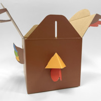 Boîte cadeau en forme de poulet créative avec une structure d'emballage innovante pour les fermes et les cadeaux de vacances