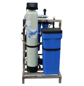Ocpuritech, pequena máquina de amaciamento de água, válvula automática 500lph, planta de amolamento de água para caldeira