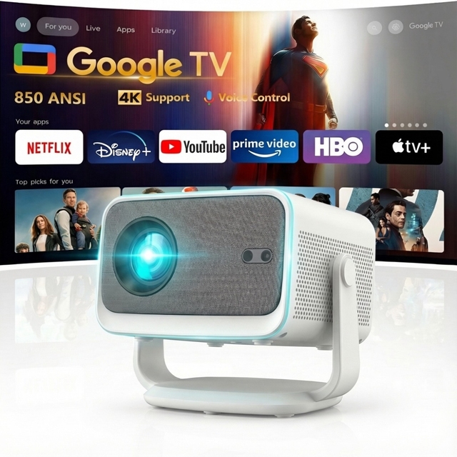 Aokang P20 GTV Google TV Smart Projector Mini Portable 4K Full HD Home Theater Outdoor Cinema Wireless Android BT5.0 Proyector