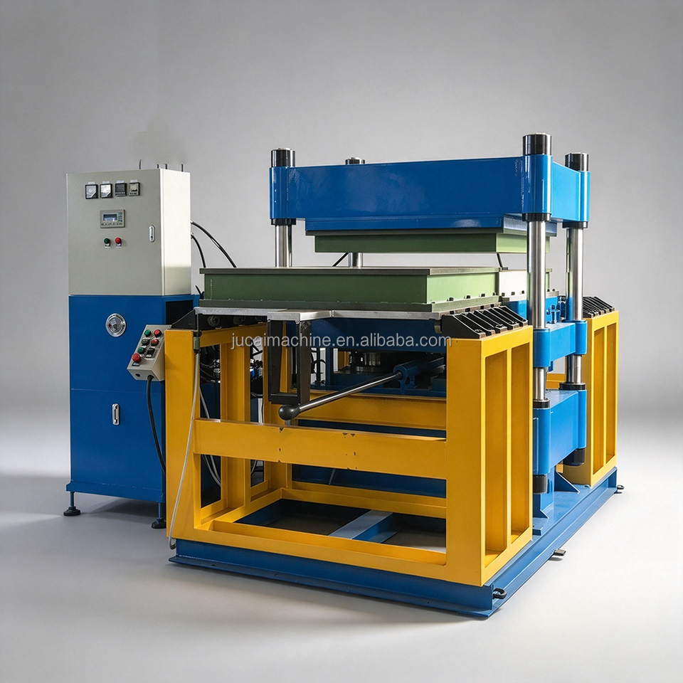 Rubber Floor Tile Press Machine Rail Shuttle Auto Ejection Granule ...