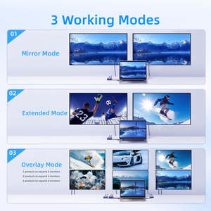 Adaptateur GC DisplayLink DL6950 USB 3.0 vers double HDMI 4K 60Hz, carte <span class=keywords><strong>graphique</strong></span> externe USB C pour Windows, hub d'extension multi-écrans - Product Image 4