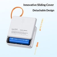 Kit Power Bank DIY 2 Sel 21700 Penutup Geser Tanpa Solder Pengisian Cepat 22.5W Kabel Terintegrasi dengan Layar Digital