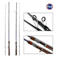 Canne à pêche L005 en carbone légère 1,98 m 2,13 m, 2 brins, pour spinning, baitcasting, jigging, pêche à la mouche, saumon, eau salée, lancer à distance, action lente