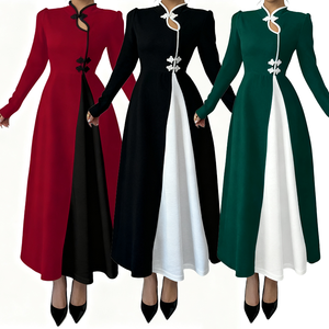 2025 automne mode femmes dame élégante <span class=keywords><strong>robe</strong></span> moulante à manches longues dames décontracté longues robes - Product Image 1