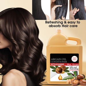 Champú y acondicionador sedoso y nutritivo para cabello de gran volumen para uso profesional en salón, aceite de argán sin sulfato a granel - Product Image 1
