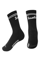 Chaussettes de sport unisexes personnalisées OEM, rembourrées, respirantes, côtelées, à rayures, avec lettres sur le dessous, séchage rapide, pour le basketball, la course à pied, la gym