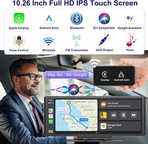 Pantalla táctil Carplay inalámbrica portátil de 10,26 pulgadas Carplay y <span class=keywords><strong>Android</strong></span> Auto Car Stere Mirror Link reproductor estéreo de coche con cámara - Product Image 4