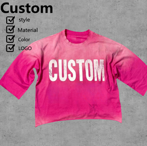 T-shirt ample à col rond vintage 100 % coton délavé à l'acide - Product Image 4