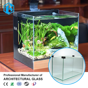 Taille personnalisée grand réservoir de poissons en verre clair plat solide équipement d'<span class=keywords><strong>aquarium</strong></span> personnalisé pour la maison cuisine et décoration solaire - Product Image 2