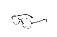 Lunettes optiques unisexes Superovo en alliage avec bordure diamantée, dégradé gris, verres correcteurs ou neutres, décor imprimé