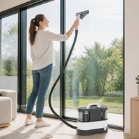 Nettoyeur de tapis électrique à vapeur 1,6 L 1 L avec deux réservoirs d'eau, aspiration 15 kPa, léger 3,9 kg, silencieux 68 dB, buse de nettoyage pour tissus d'ameublement