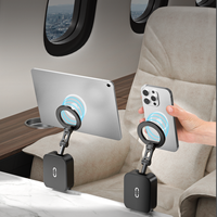 Support de téléphone magnétique universel en aluminium avec rotation à 360° pour tableau de bord de voiture et utilisation sur bureau, compatible avec