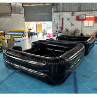Piscine à balles gonflable noire fermée personnalisée Piscine gonflable pour enfants adultes