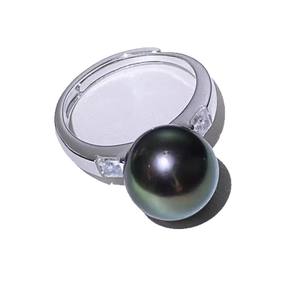 10690 Accessoires de perles DIY, support en argent S925 pour anneaux avec perles de 11-13 mm, bijoux en argent tendance, technologie d'incrustation à griffes - Product Image 5