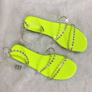 FS22-Sandalias deslizantes de cristal para mujer, zapatos a la moda, con diamantes transparentes - Product Image 3